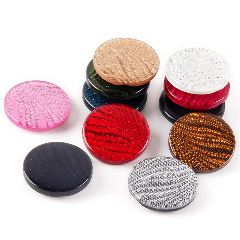 vingol 10 Pcs Round Resin Buttons Striped Buttons for Overcoat Sewing Accessories (Black, 21mm) - Image 5