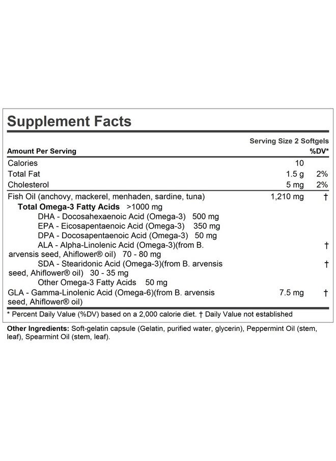 Andrew Lessman Maximum Essential Omega 3 Mint 30 Softgels Ultra Pure High Potency Omega 3 Oils. High Dha No Stomach Upset No Contaminants No Mercury. Small Easy To Swallow Softgels  - Image 3