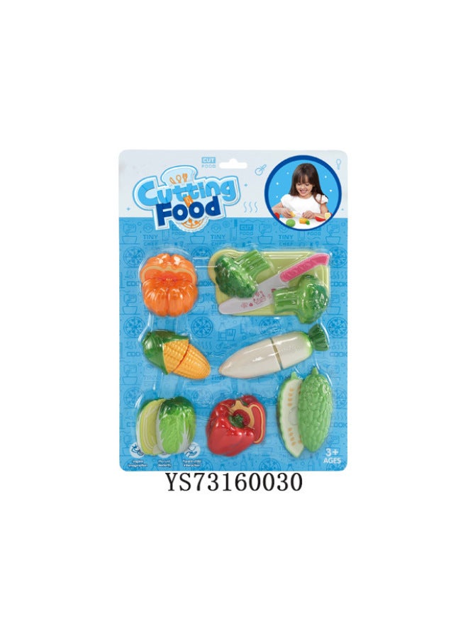 Children's Play House Artificial Fruit And Vegetable Shape Cut And Play Kitchen Artificial Mini Model Toy-Specifications:VegetaBle Cutter Section B - Image 1