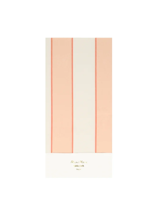 Meri Meri Peach Stripe Tablecloth
