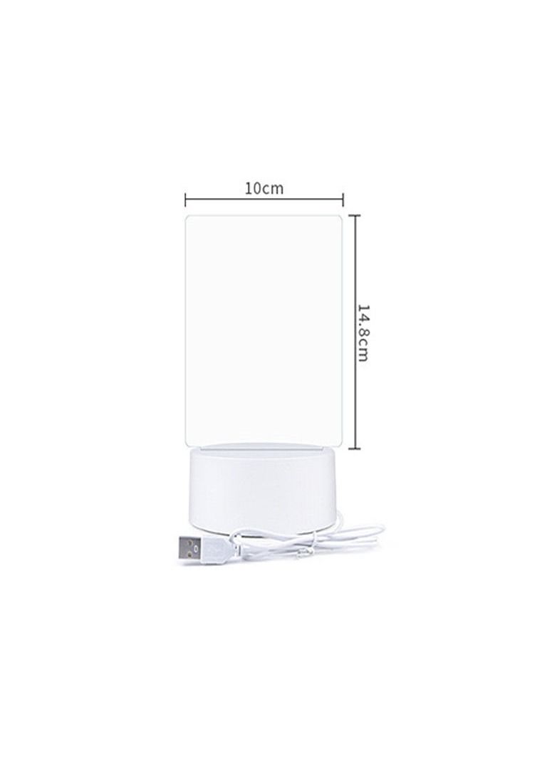 LED Multi-function Night Light Acrylic Note Board Free Erasable Pen Desktop Message Board - Image 4