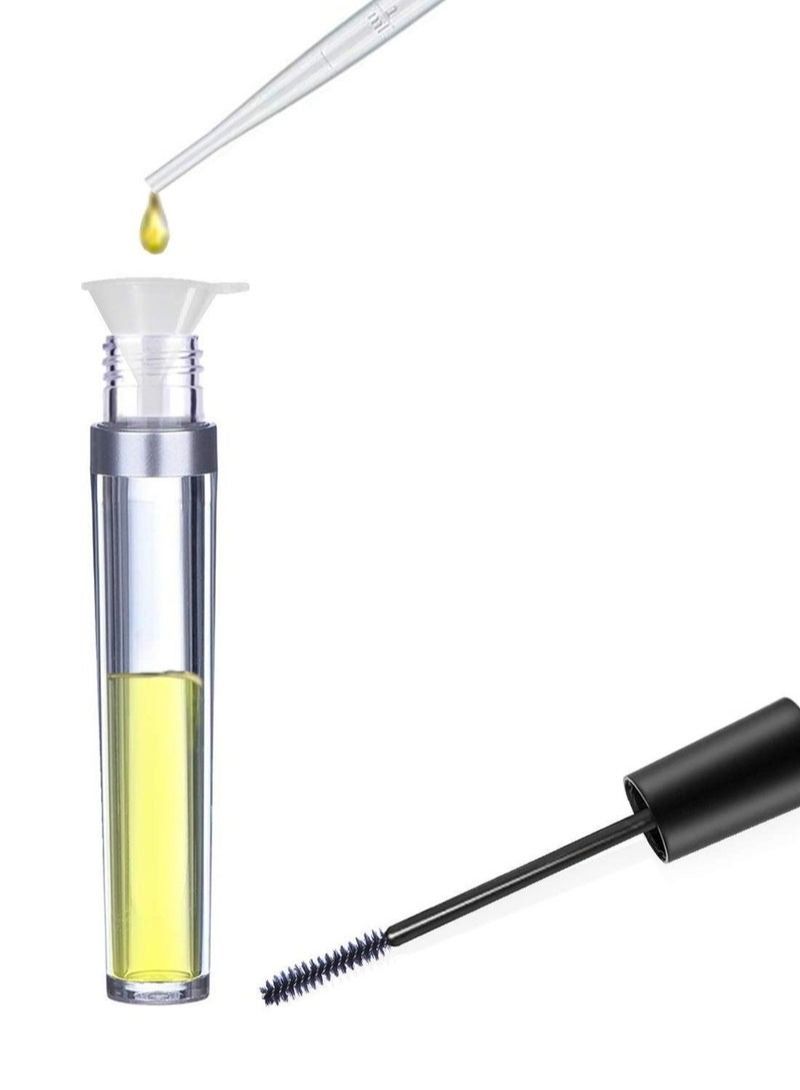 10-Piece Empty Mascara Tube 10ml Eyelash Cream Container Bottle With Mini Funnels And Leak Stoppers For Applying Castor Oil And DIY Cosmetics  - Image 2