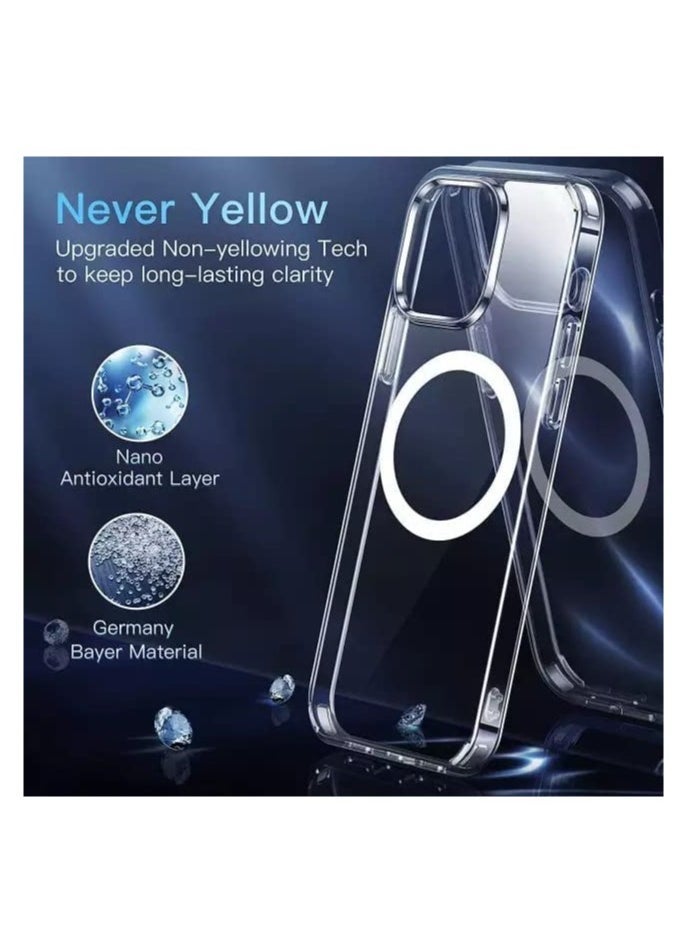 Raxoom Iphone 14 Pro Case with Magnetic Ring Compatible with Mag-Safe Accessories, Slim Fit, Anti-Yellowing Shockproof Protective Case for Iphone 14 pro  - Image 3