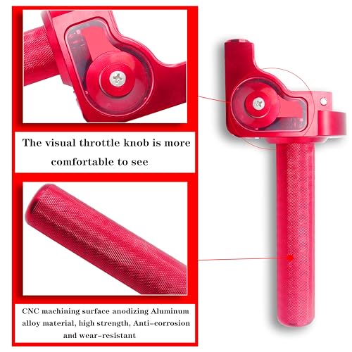 VUOZIP Throttle Grip Motorcycle 22mm CNC Aluminum Quick Twister with Throttle Cable CRF50 70 110 IRBIS 125 250 Dirt Bike Motorcycle Accessorie (Red) - Image 4