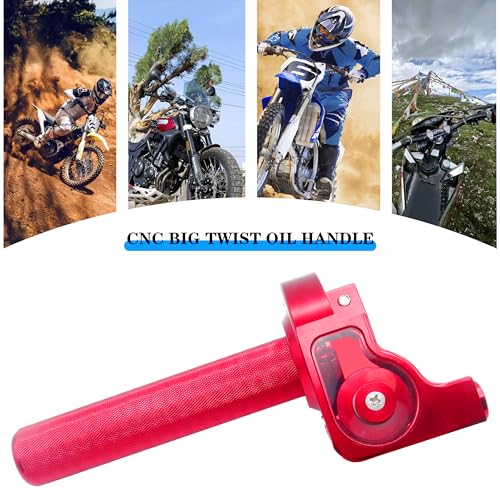 VUOZIP Throttle Grip Motorcycle 22mm CNC Aluminum Quick Twister with Throttle Cable CRF50 70 110 IRBIS 125 250 Dirt Bike Motorcycle Accessorie (Red) - Image 3
