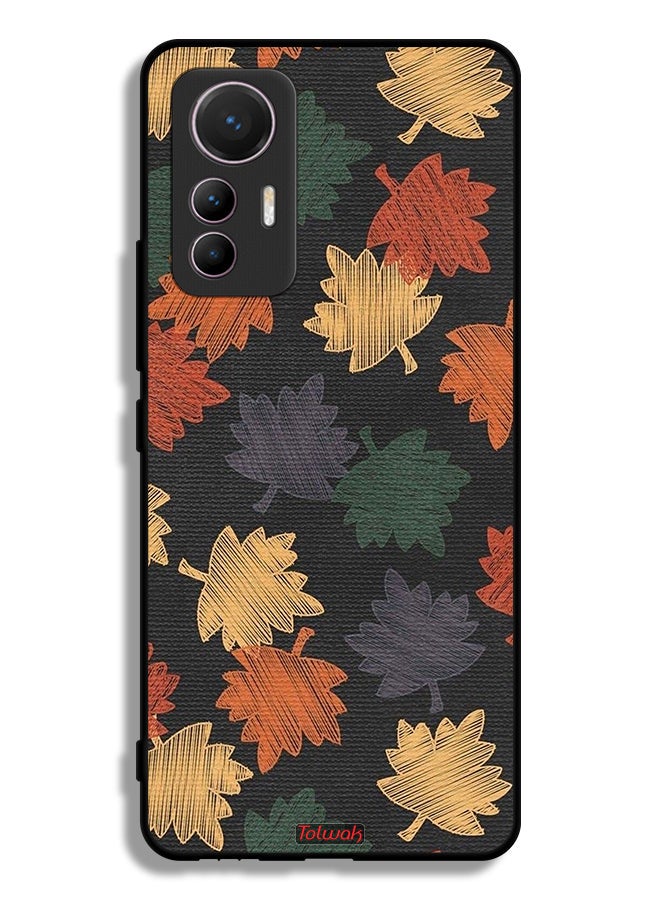 Tolwak Xiaomi 12 Lite Protective Case Cover Autumn Leaves Art - Image 2
