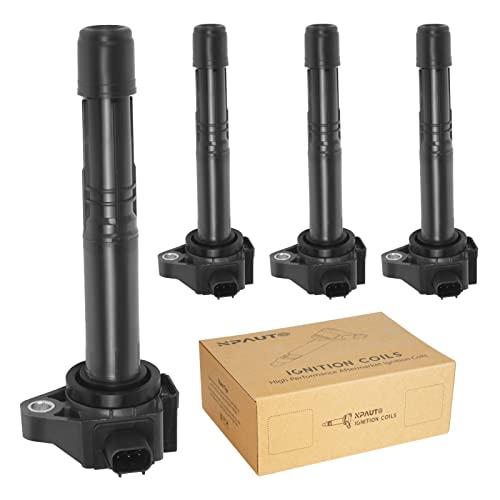 NPAUTO استبدال حزمة ملف الإشعال لسيارات L4 2.4L 2.4 2013 2014 2015 2016 2017 هوندا أكورد EX LX سبورت، 2016-2020 أكورا ILX TLX، 2015-2019 هوندا CR-V CRV، UF712 C1832 30520-5A2-A01، مجموعة من 4 - Image 1