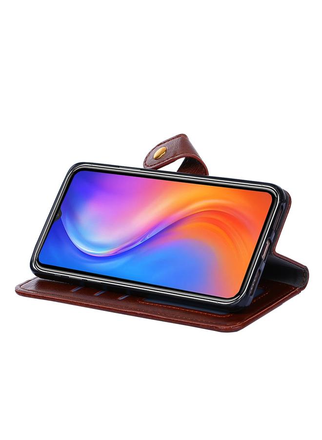 Zaboon Case For Infinix Hot 8/Hot 8 Lite/X650/X650B/Tecon Camon 12 Zipper Bag Leather Phone Case - Image 5