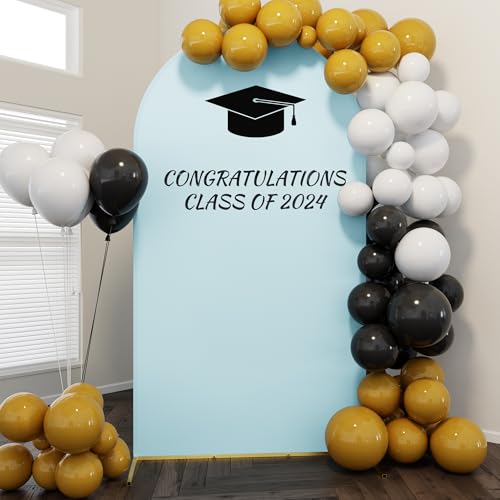 Neatsure Arch Backdrop Stand and Cover Set, 7.2FT Metal Photo Balloon Arch Backdrop Stand for Wedding Birthday Party Baby Shower Ceremony Graduation Decoration, Dusty Blue - Image 5