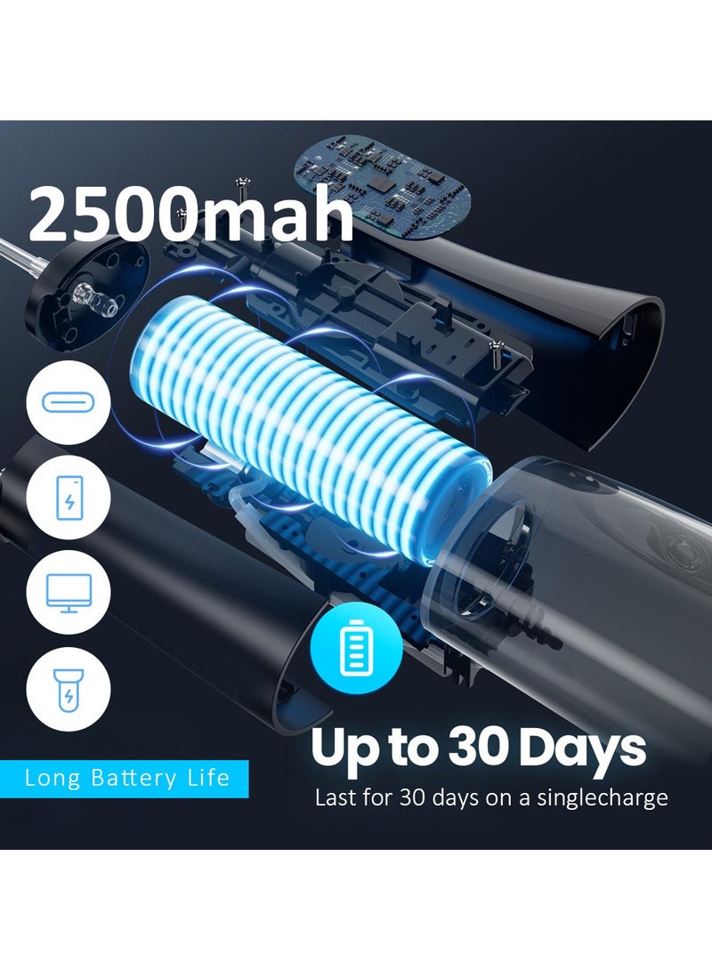 Youtrico Water Dental Flosser Teeth Pick -Portable Oral Irrigator with 5 Modes, Rechargeable IPX7 Waterproof Orthodontic Teeth Cleaner Pick Cordless for Home Travel-300ml Water Tank（Black） - Image 4