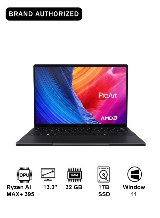 ASUS PROART PX13 Laptop With 13.3-Inch Display, AI MAX+ 395 Processor/32GB RAM/1TB SSD/AMD UMA/Windows 11 Home/ English Nano Black