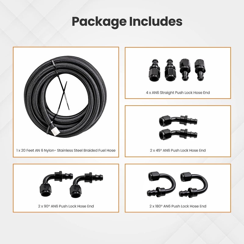 maXpeedingrods مجموعة خطوط الوقود maXpeedingrods 6AN بطول 20 قدم - Image 5