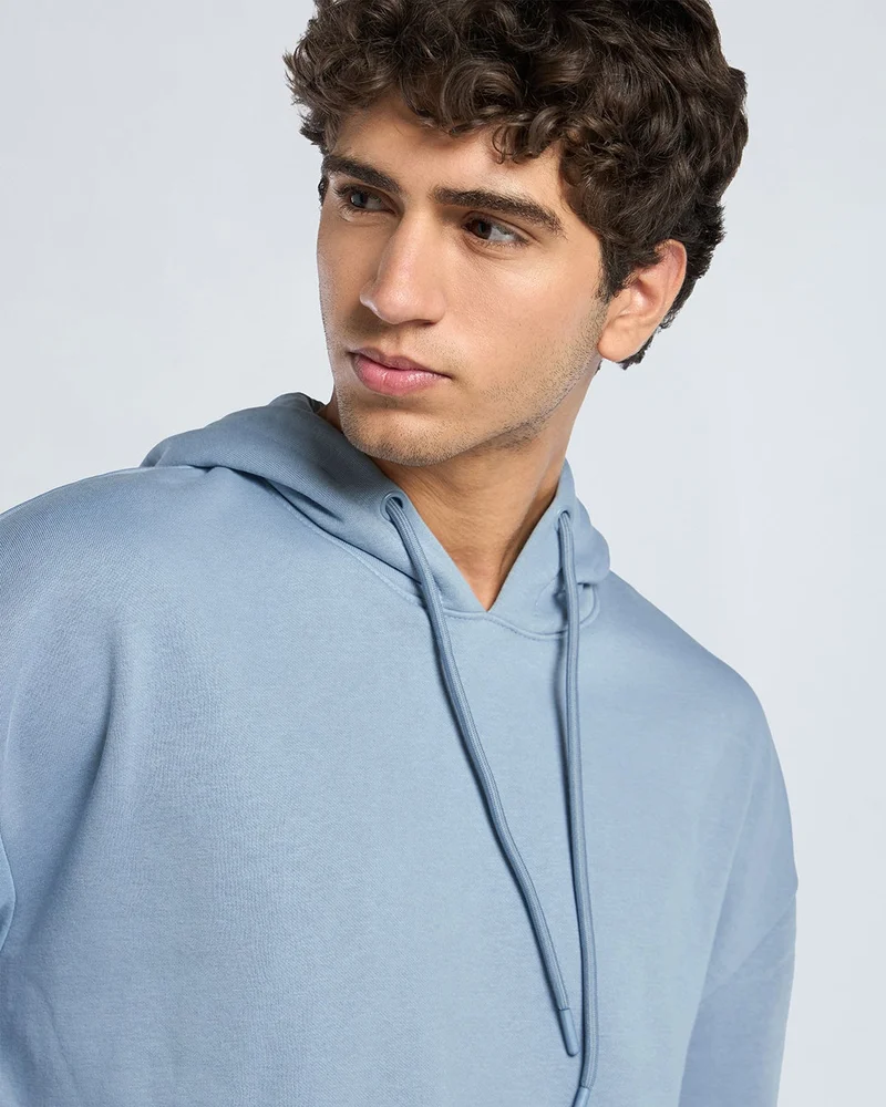 Bewakoof  Men's Blue Oversized Hoodies for Men | Best Price UAE