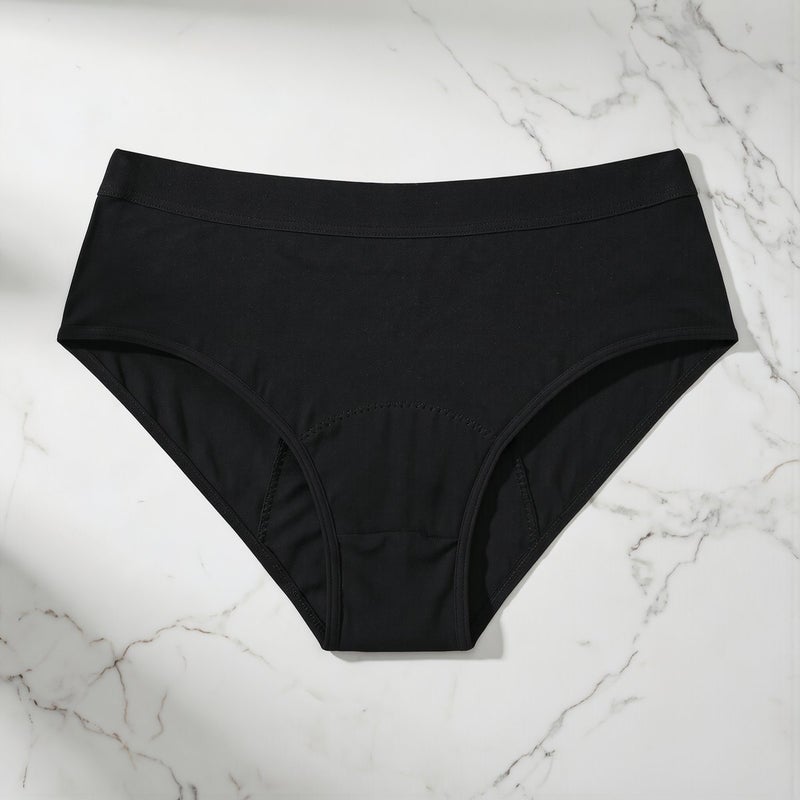 Upgraded 4 Layer Period Underwear 60ml Large Capacity Absorption Quick Dry Black S Size - Image 2