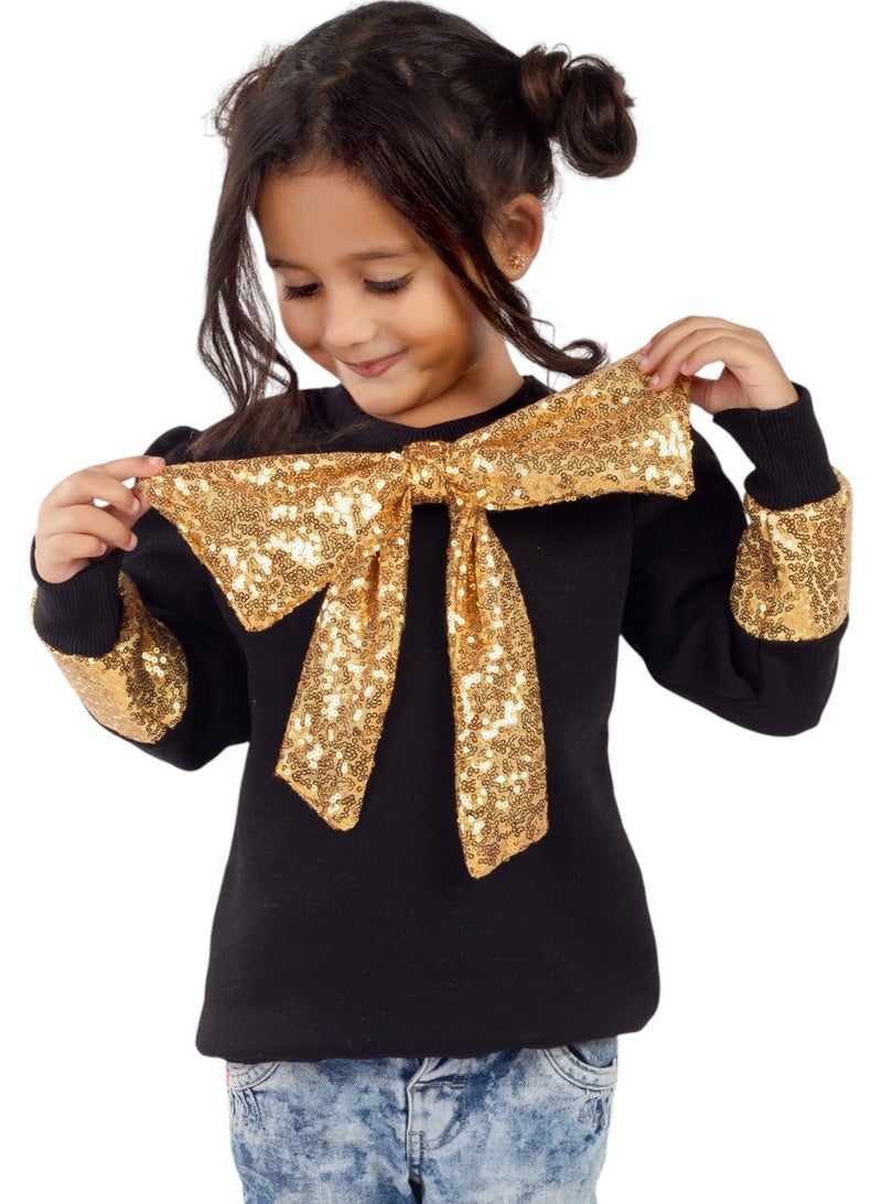 تشويس سويت شيرت بناتي فيونكة تل كبيرة – تصميم أنيق ومميز – كود 195