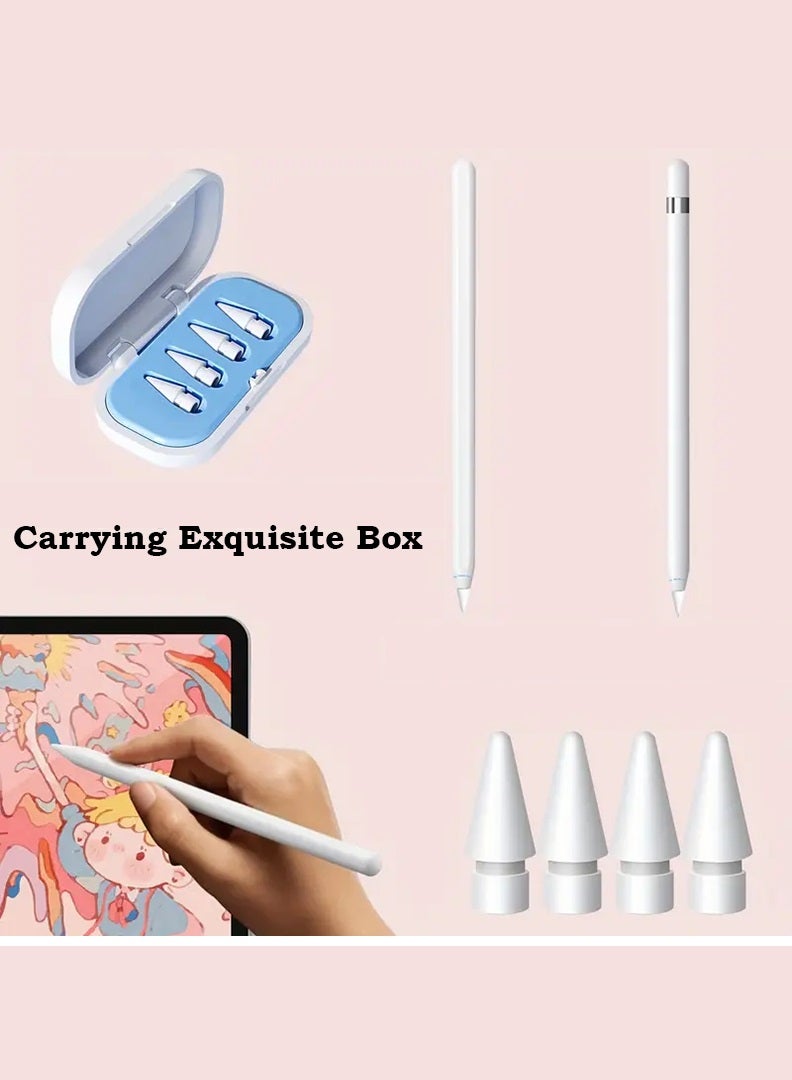 Theodor Replacement Tips for Apple Pencil 2nd Generation/ 1st Generation Tips, iPencil Nibs Accessories for iPad Pro Pencil 2/1 Gen(4 Pack)  - Image 4