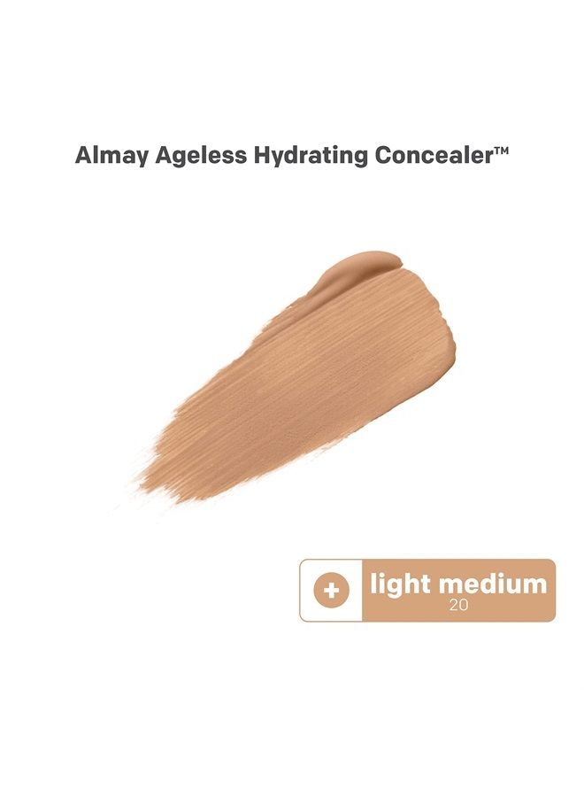 Almay Anti-Aging Concealer by Almay, Face Makeup with Hyaluronic Acid, Niacinamide, Vitamin C & E, Hypoallergenic, -Fragrance Free, 020 Light Medium, 0.37 Fl Oz (Pack of 1) - Image 2