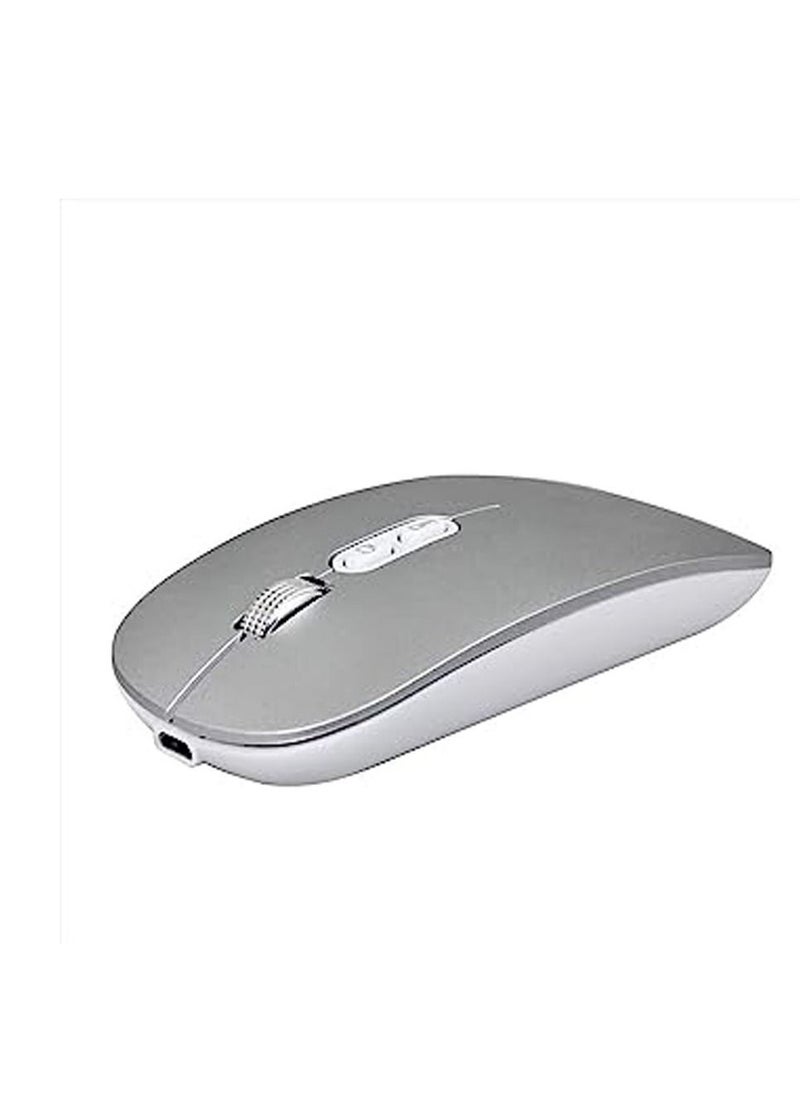 Generic - M103 Rechargeable Wireless Mouse 2.4G Wireless Mouse Ultra-thin Mute Mouse 3 Adjustable DPI Built-in 500mAh Battery Sliver - Image 1