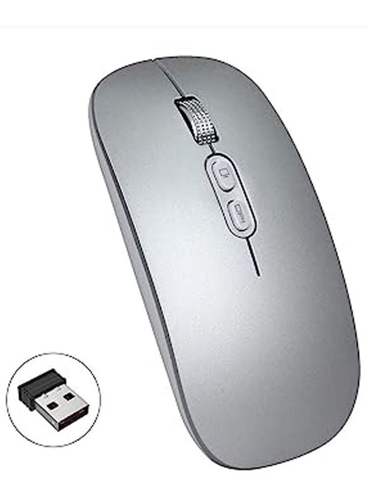 Generic - M103 Rechargeable Wireless Mouse 2.4G Wireless Mouse Ultra-thin Mute Mouse 3 Adjustable DPI Built-in 500mAh Battery Sliver - Image 1