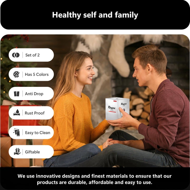 roygra Wooden Ash Tray with Lid (2 Pack), Outdoor Ashtray for Outside Patio, Smokeless Ashtrays for Cigarettes with 3 Holder, Smoking Accessories, Home DÃ©cor, Ashtrays for Smokers Indoor - Silver - Image 5