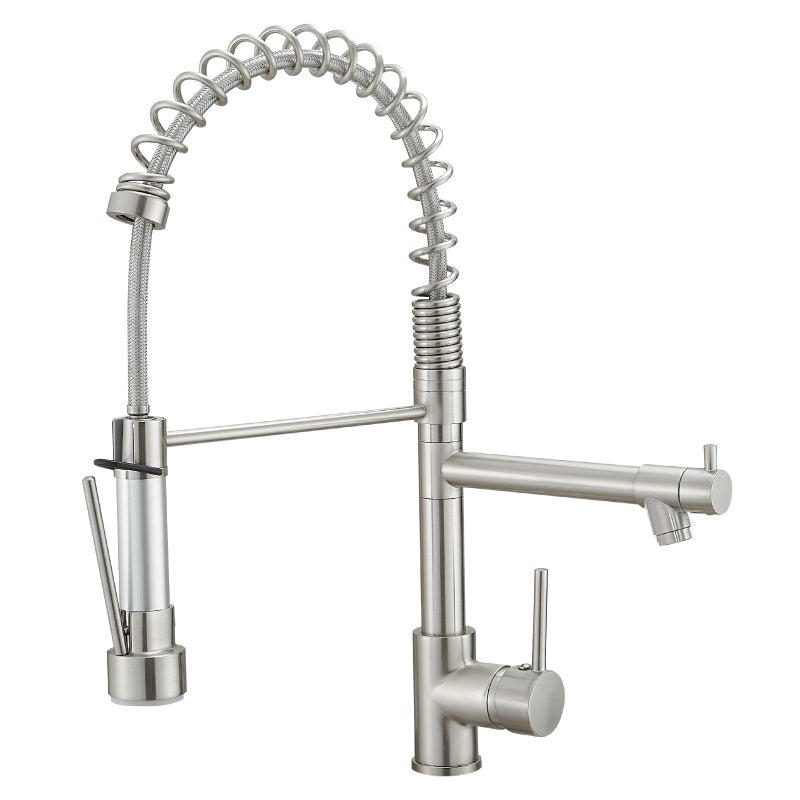 AIMADI Kitchen Faucet with Pull Down SprayerCommercial Stainless Steel Pull Down Sprayer Kitchen Faucet Single Hole Single Handle RV Laundry Outdoor Kitchen Sink Faucets