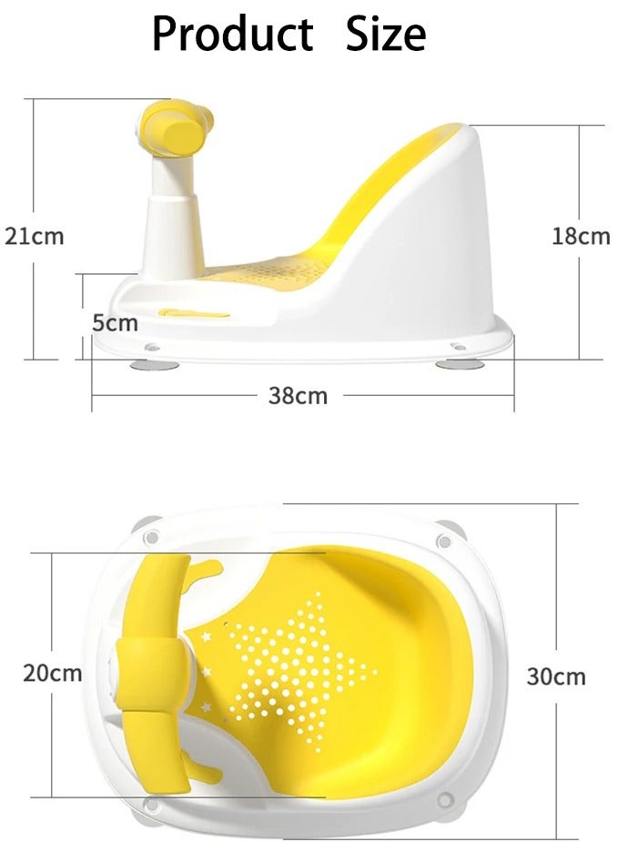 مقعد حمام الطفل مع مقابض مصاصة - Image 4