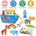 KMTJT Toddlers Wooden Noahs Ark Toy Animal Playset Baptism Gifts for 1 2 3 Boys Girls Shape Sorter Early Learning Montessori Toys with Bible Story Book for 12 18 24 Months Babies - Image 2