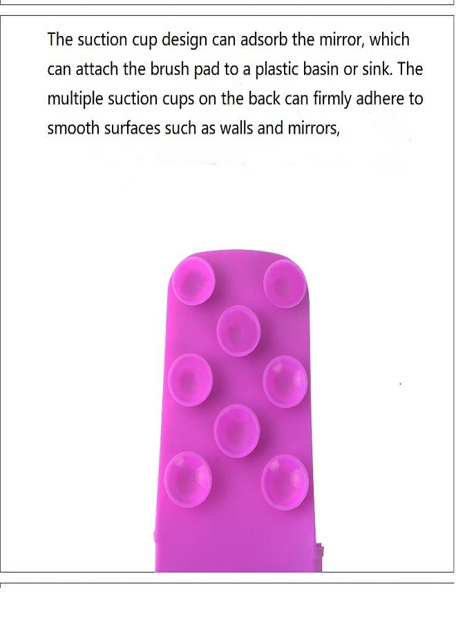 Generic Multi functional silicone scrub pad beauty makeup storage powder puff cleaning tool cleaning pad dry cleaning water cleaning makeup brush eye shadow brush washer  - Image 4