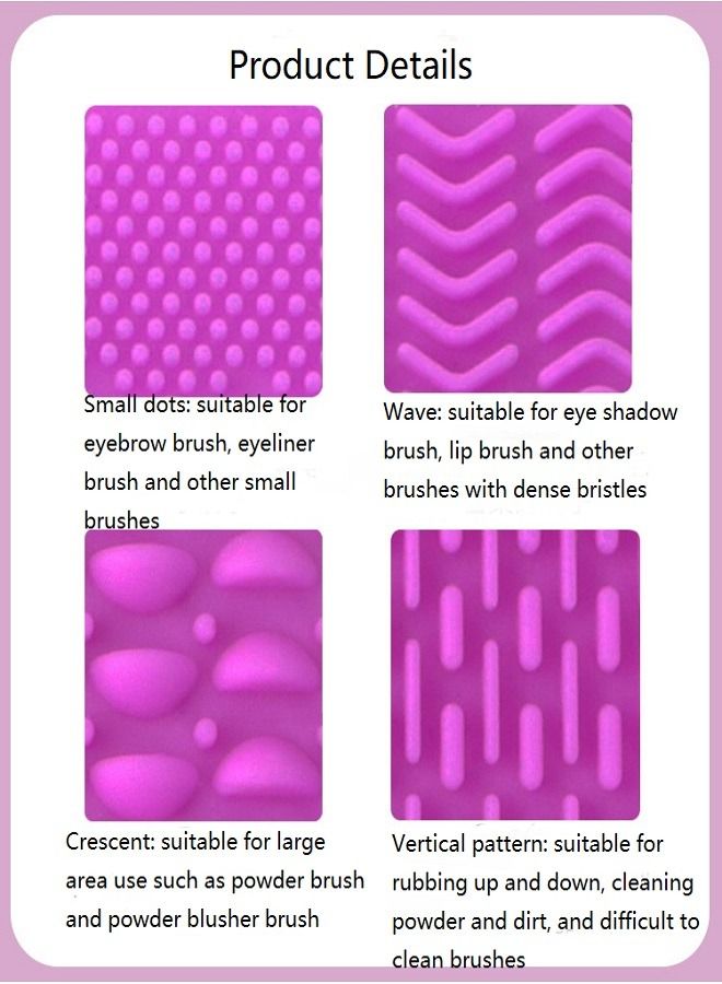 Generic Multi functional silicone scrub pad beauty makeup storage powder puff cleaning tool cleaning pad dry cleaning water cleaning makeup brush eye shadow brush washer  - Image 5