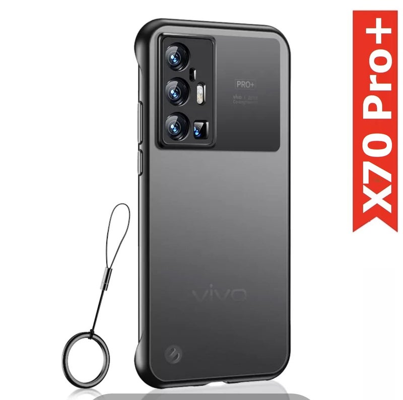 REALCASE Vivo X70 Pro+ Back Cover Case | Stylish Frameless Matte Skin | Soft TPU Shock Proof Bumper Back Cover for Vivo X70 Pro Plus 5G (F-Black) - Image 3
