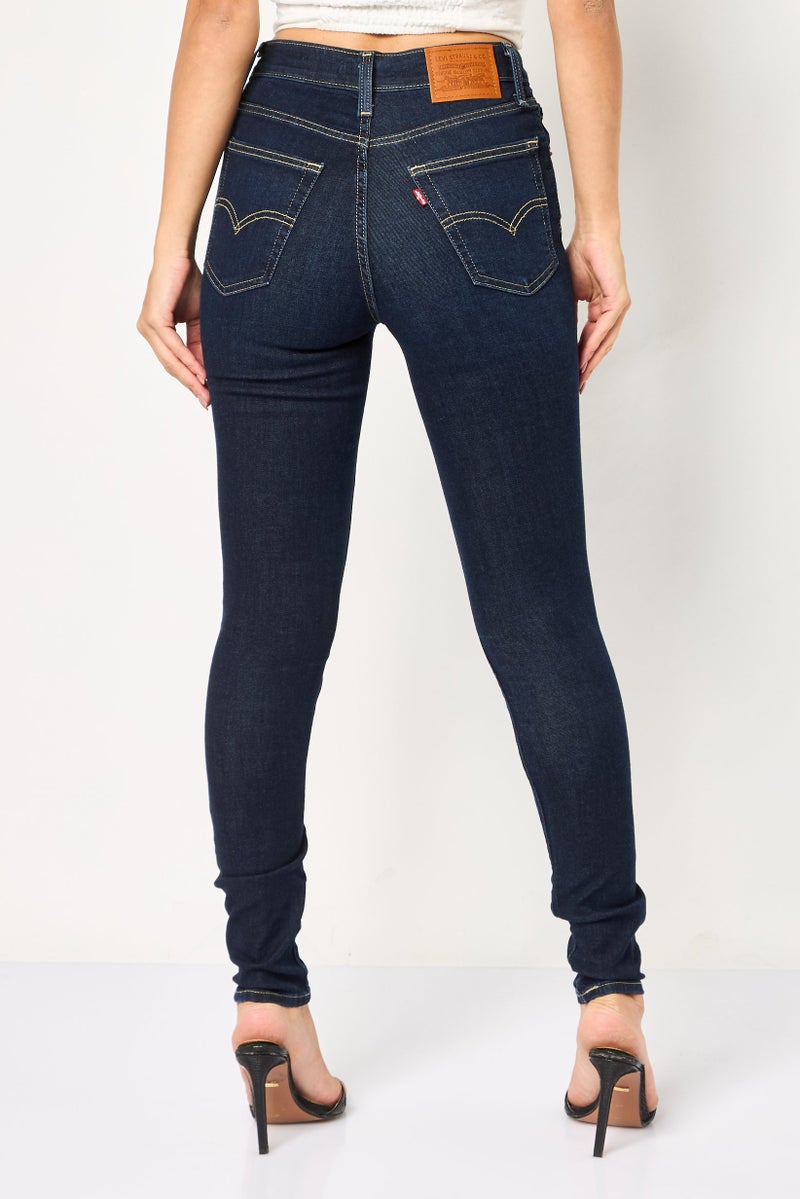 Levi's Women Skinny Fit Washed Stretchable Denim, Navy Blue - Image 2