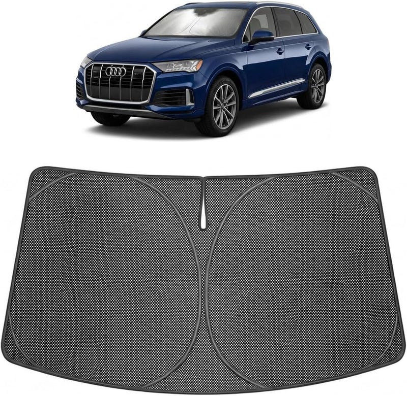 Proadsy ظل شمسي للزجاج الأمامي من مصمم خصيصًا لسيارة BMW X6 للأعوام 2020-2026، بلون أسود كريستالي، يحجب أشعة الشمس فوق البنفسجية والحرارة، قابل للطي، يحافظ على برودة السيارة أثناء ركنها في الصيف واستخدامها اليومي. - Image 1