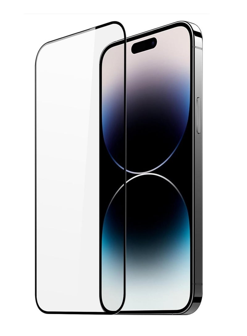 حماية شاشة لهاتف آيفون 15 بلس واقي شاشة لاصق كامل لهاتف آيفون 15 بلس أسود - Image 1