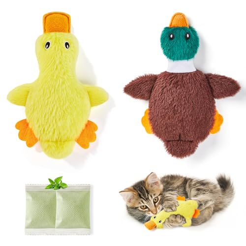 Potaroma Cat Toys Catnip Crinkly Sound 2 Pcs MessFree Stuffless Kitten Toy Durable Feline Bite Interactive Kicker Toys for Cat Indoor Exercise 65 Inches - Image 1