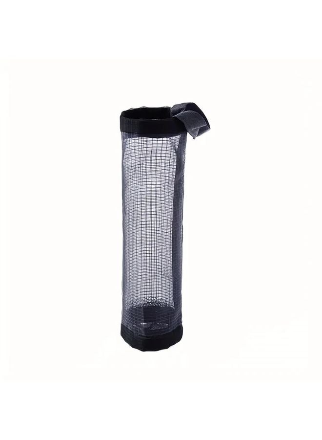 Black Foldable Mesh Bag Holder Breathable Washable Kitchen Storage Organizer - Image 1