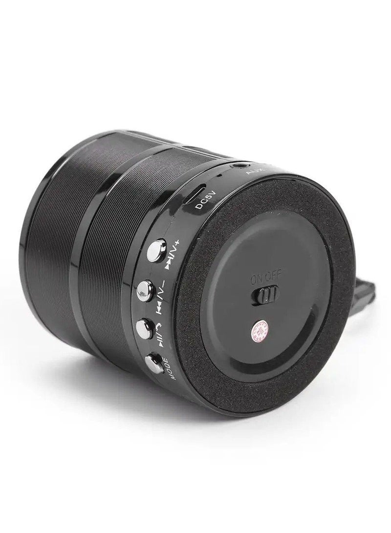 Mini Portable WS-887 Wireless Bluetooth Speaker with FM And Micro-SD Card Slot for All Smartphones Black - Image 3