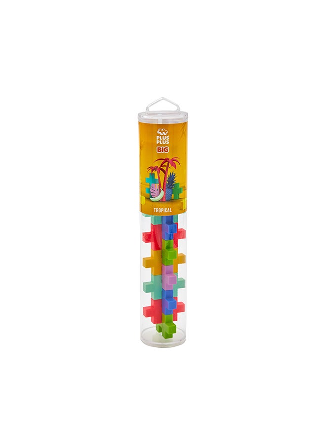 Plus-Plus 1 Creative Building Blocks Tube, Big Tropical, Ingenious Construction Toy, 15 Pieces, 38 Cm  - Image 2