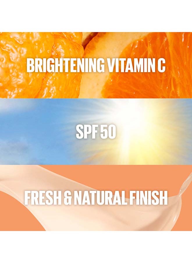 MAYBELLINE NEW YORK - Fit Me Fresh Tint Foundation SPF 50 with Brightening Vitamin C, 10.8 - Image 1
