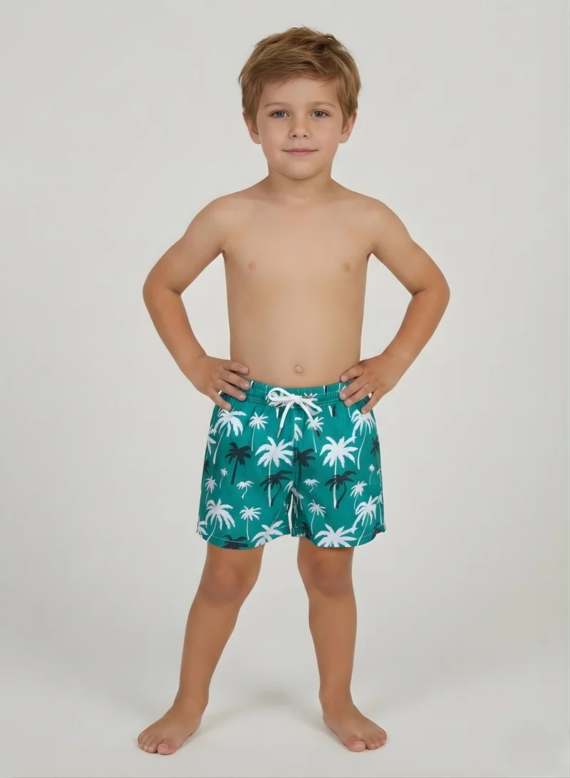 جاست نيتشر شورت سباحة النخيل باللون الأخضر