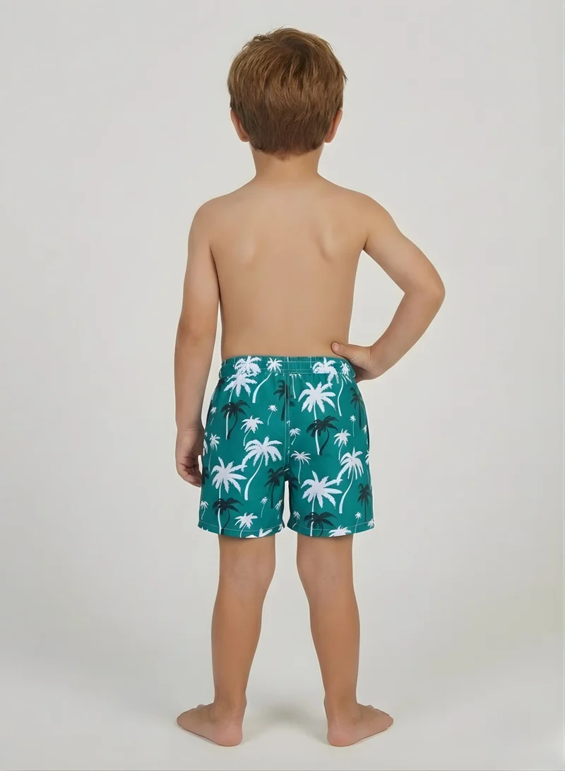 جاست نيتشر شورت سباحة النخيل باللون الأخضر