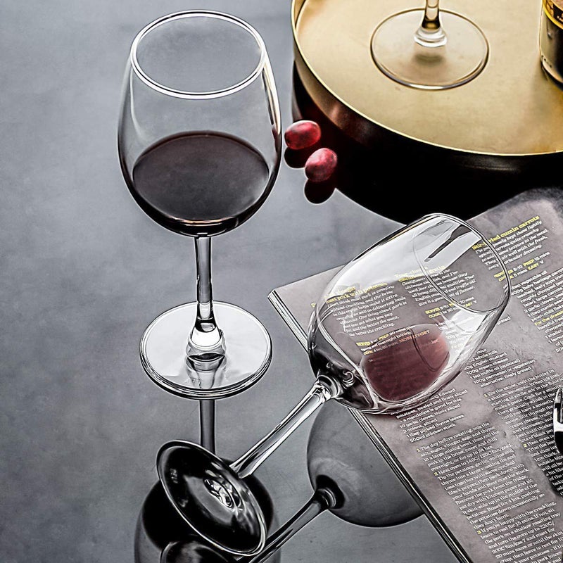 ZEYFLEEB 360ml Red Wine Glass Set of 2 AllPurpose Classic Durable RedWhite Wine Glasses 2 - Image 4