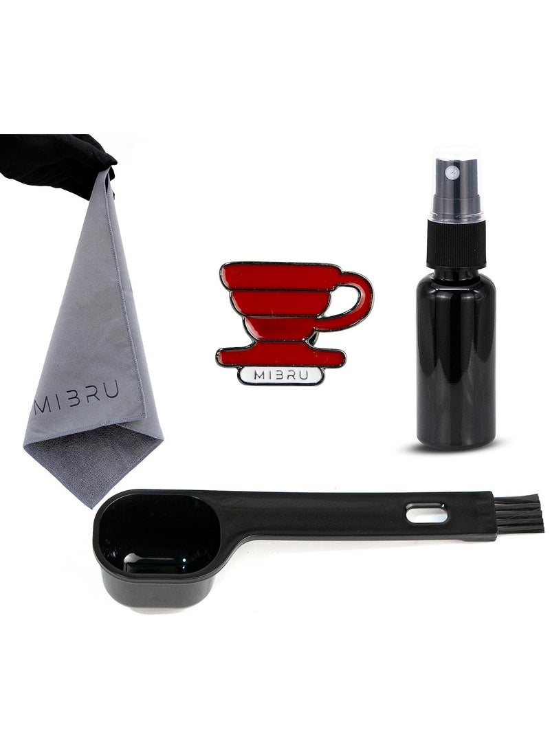 V60 portable travel coffee metal box metal handle camping coffee for barista coffee maker set gift accessories set of 7 pcs