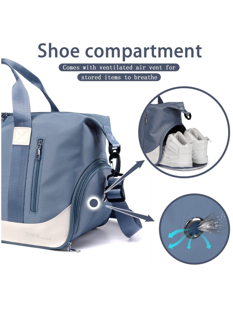 ALCOACH Sports Bag Men Women Travel Bag with Shoe Compartment Large Foldable Fitness Bag Waterproof Swimming Bag Training Bag Weekend Bag Sports Fitness Yoga Gym Bag - Image 3