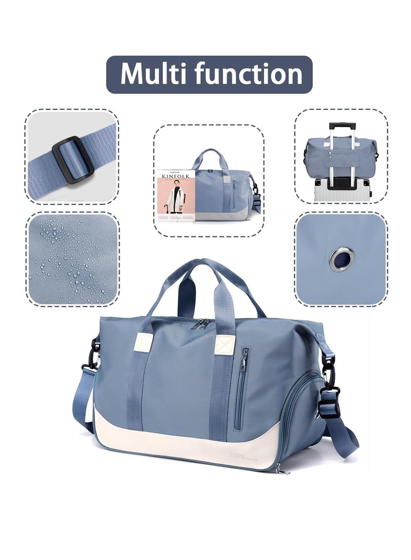 ALCOACH Sports Bag Men Women Travel Bag with Shoe Compartment Large Foldable Fitness Bag Waterproof Swimming Bag Training Bag Weekend Bag Sports Fitness Yoga Gym Bag - Image 5
