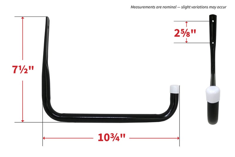 Shepherd Hardware 8091E Heavy Duty Steel 10-Inch Garage Storage Utility Hooks 4 Pack Black - Image 4