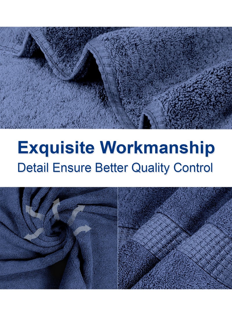 Lavish Touch 100% Combed Cotton Washcloths (12 Pack, 30 x 30 cms) - 550 GSM, Face towel Set Highly Absorbent Quick Dry and Soft Towels - Image 5