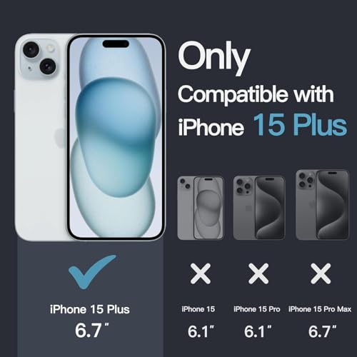 DIZORO Compatible for iPhone 15 Plus Case 6.7, Slim Liquid Silicone Case 3 Layers Full Covered Soft Gel Rubber Phone Case Protective Cover 6.7 Inch - Wine Red - Image 2