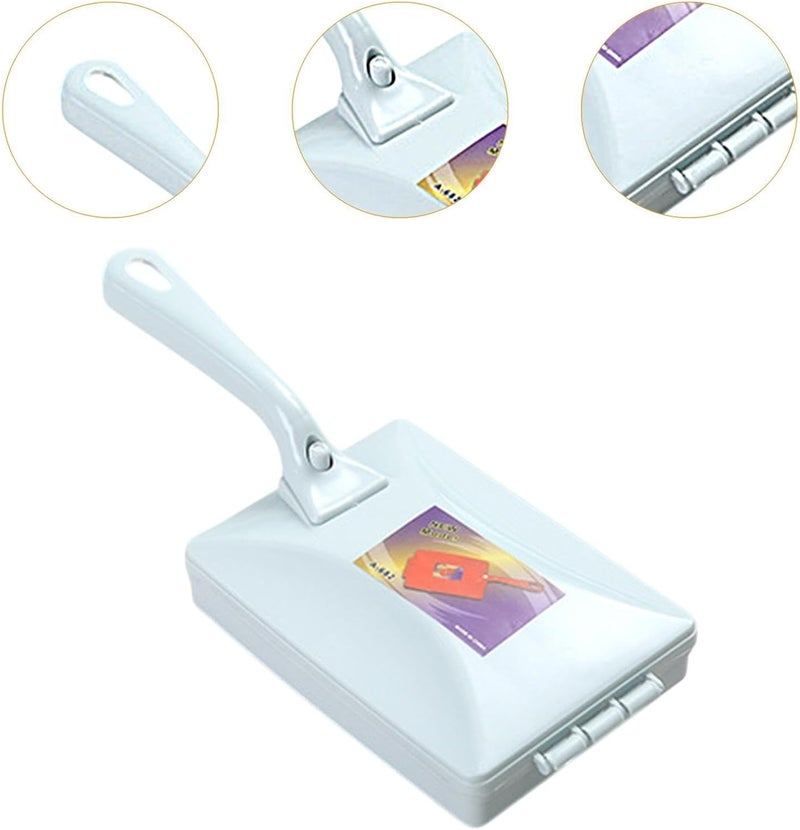 Soft Bed Brush Carpet Debris Brush Double Roller Carpet Sweeper Gadget Cleaning Artifact Counter Duster for Car Sofa Bedroom, Blue - Image 3