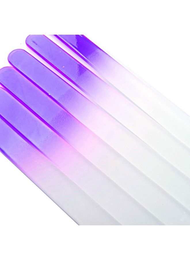 SIUSIO Set Of 20 Professional Crystal Glass Nail Files Buffer Manicure Gradient Rainbow Color For Nail Polishing Best For Fingernail & Toenail Care(Pink) (Purple) - Image 3