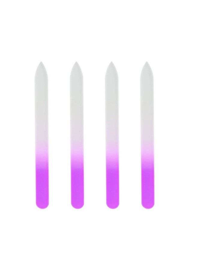 SIUSIO Set Of 20 Professional Crystal Glass Nail Files Buffer Manicure Gradient Rainbow Color For Nail Polishing Best For Fingernail & Toenail Care(Pink) (Purple) - Image 4